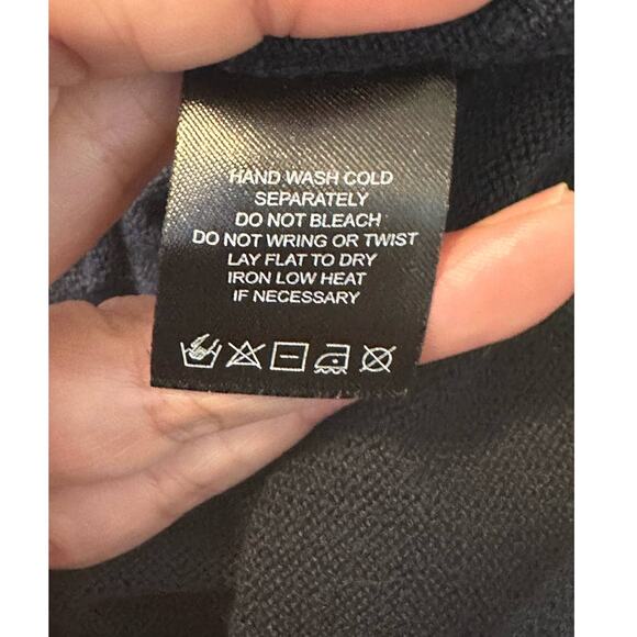 Kaia Collective navy blue long decorated sleeves sweater size XS - Picture 5 of 10